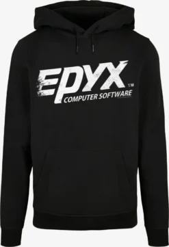 F4NT4STIC Hoodies Sweatshirt Retro Gaming EPYX Logo Heren Zwart