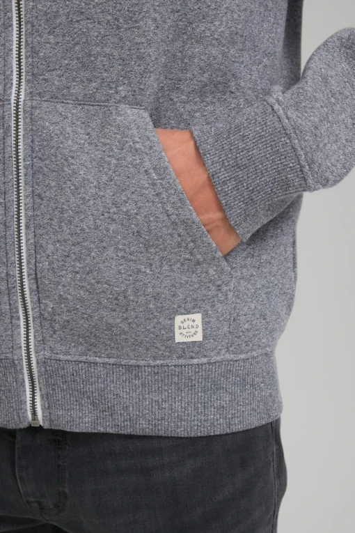 Blend Sweatvesten Met Capuchon Sweatvest GORDON Heren Grijs - Afbeelding 6