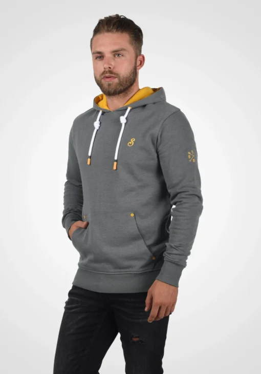 Solid Hoodies Sweatshirt Kenan Heren Grijs - Afbeelding 2