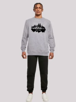 F4NT4STIC Sweatshirts Sweatshirt Cities Collection - New York Skyline Heren Grijs -Beroemde Herenkleding Winkel 38f50db153b48f150bef71abbc631eab scaled
