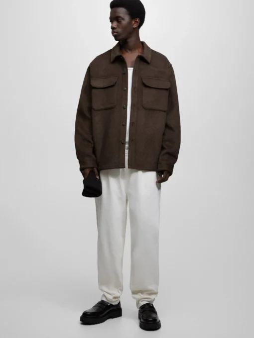 PULL & BEAR Tussenjassen Tussenjas Heren Chocoladebruin - Afbeelding 2