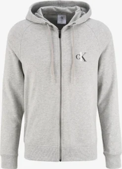 CALVIN KLEIN UNDERWEAR Sweatvesten Met Capuchon Regular Sweatvest Heren Grijs