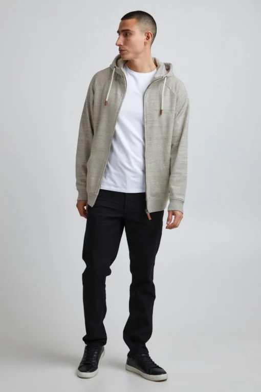 Sweatvesten Met Capuchon Sweatvest Heren Stone Grey - Afbeelding 3