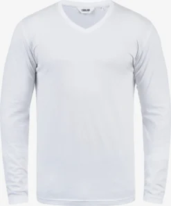 Solid Longsleeves Shirt Beda Heren Wit