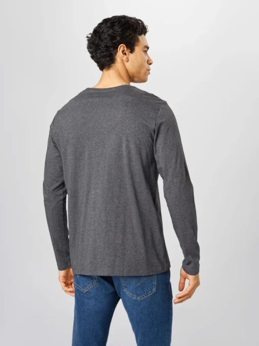 ESPRIT Longsleeves Shirt Heren Donkergrijs - Afbeelding 4