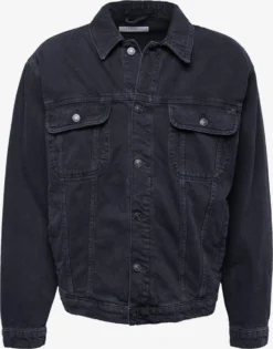 Topman Spijkerjassen Tussenjas Heren Zwart
