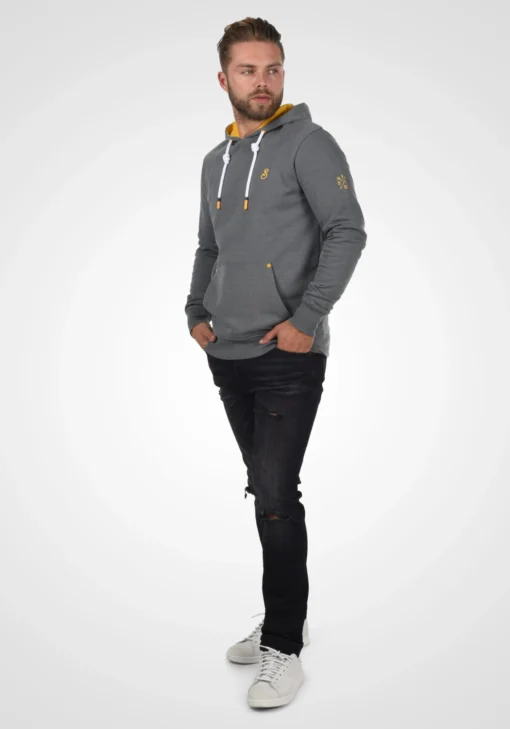 Solid Hoodies Sweatshirt Kenan Heren Grijs - Afbeelding 3