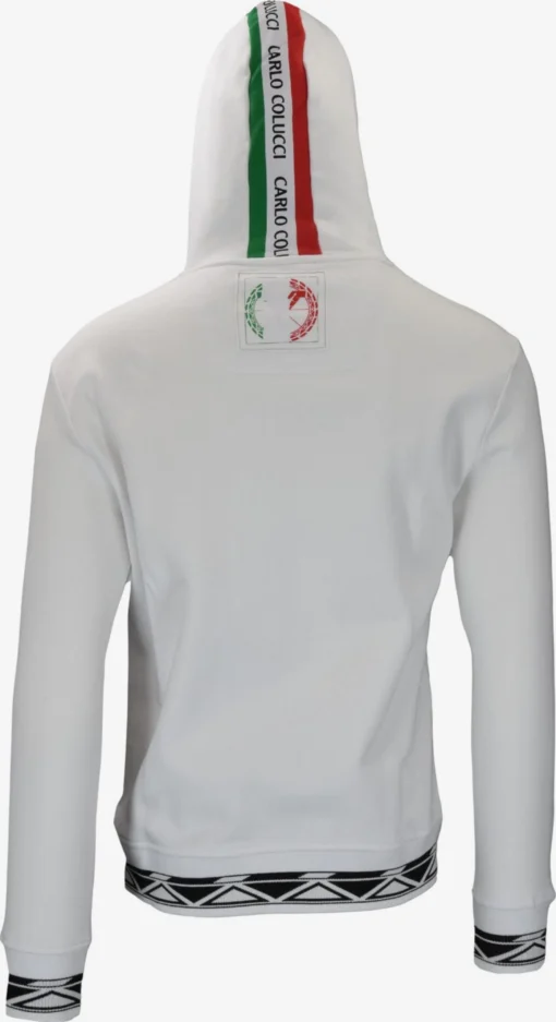 CARLO COLUCCI Sweatvesten Met Capuchon Sweatvest Carrara Heren Wit - Afbeelding 2