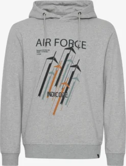Indicode Jeans Sweatshirts Sweatshirt Forzo Heren Lichtgrijs