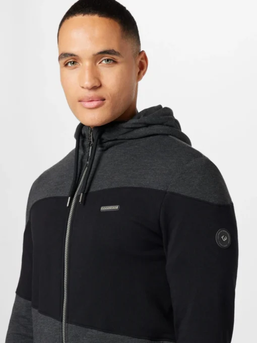 Ragwear Sweatvesten Met Capuchon Sweatvest NYKOS Heren Donkergrijs - Afbeelding 2