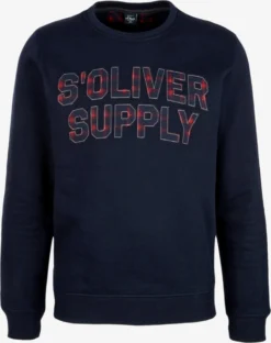 S.Oliver Sweatshirts Sweatshirt Heren Donkerblauw