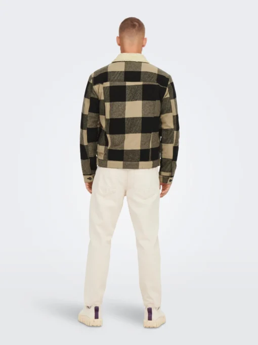 Only & Sons Tussenjassen Tussenjas Louis Heren Sand - Afbeelding 4