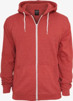 URBAN CLASSICS Sweatvesten Met Capuchon Sweatvest Heren Rood Gemêleerd