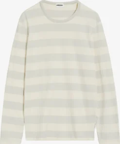Armedangels Longsleeves Shirt Yohan Heren Stone Grey / Wit