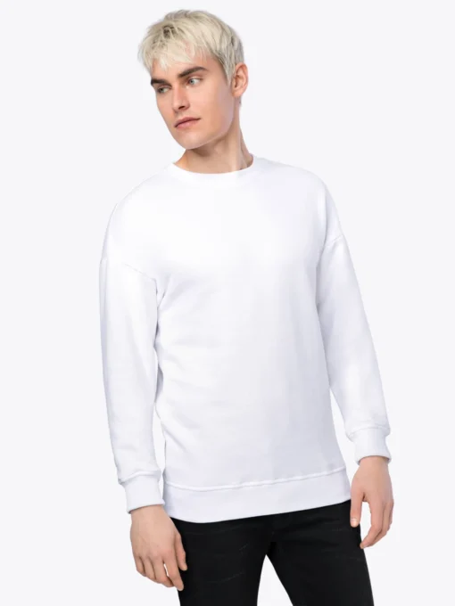 URBAN CLASSICS Sweatshirts Sweatshirt Crewneck Heren Wit - Afbeelding 3