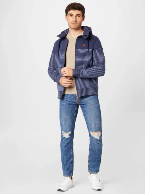 Sweatvesten Met Capuchon Sweatvest Heren Navy - Afbeelding 5