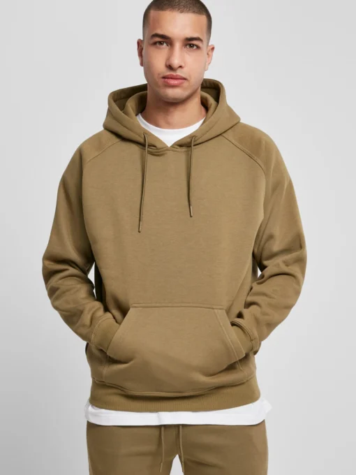 URBAN CLASSICS Hoodies Sweatshirt Blank Heren Olijfgroen - Afbeelding 3