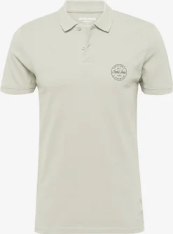 Jack & Jones Polos Shirt SHARK Heren Lichtgrijs