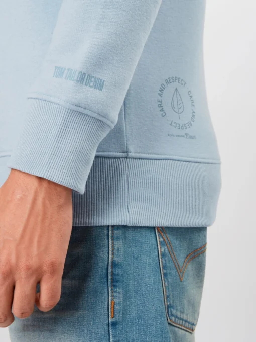 TOM TAILOR Denim Hoodies Regular Fit Sweatshirt Heren Lichtblauw - Afbeelding 5